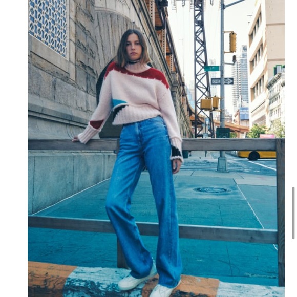 Zara Sweaters - Zara Colorblock Knit Sweater Size L